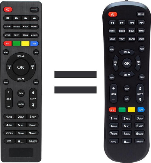 MERSAT VIP*HOMETECH*KORAX*TECHNİKSAT MİNİ HD* STARCOM 2000-2050 HD KUMANDA (2087=17372)-Findit