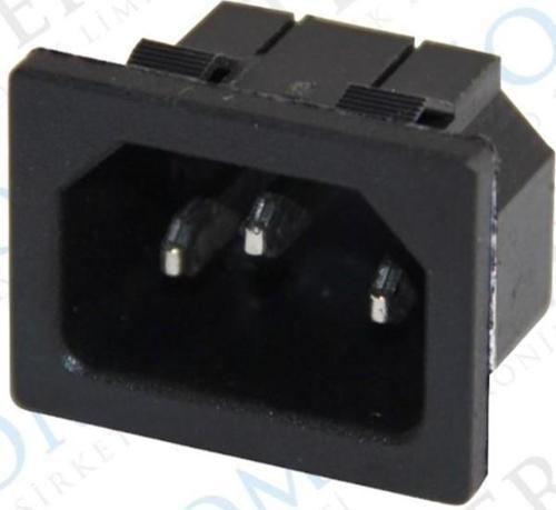 C14 PO WER SOKET ERKEK KULAKSIZ AS-04 (IC-212B)-Findit