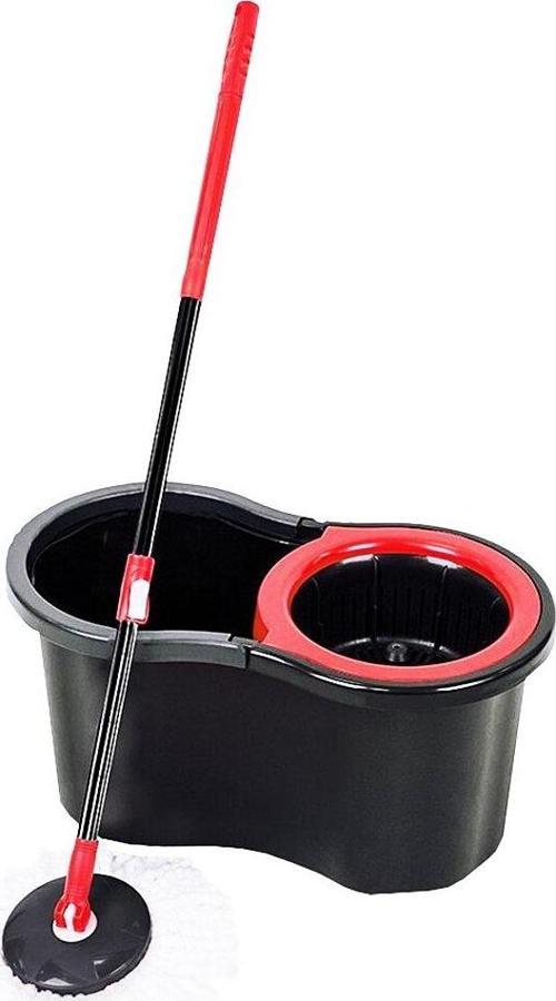 13LT - SİYAH - ŞİRİNK OTOMATİK DÖNERLİ KOVA MOP TEMİZLK SETİ-Findit
