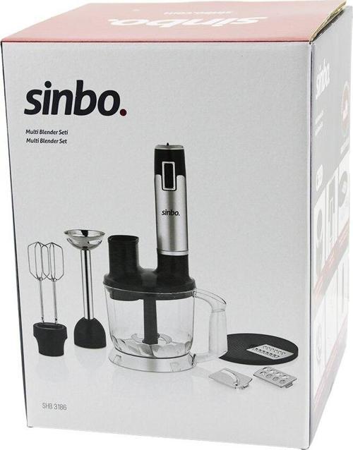 TURBO MULTİ BLENDER SETİ DOĞRAYICI- MİKSER- BLENDER RENDE DİLİM DİSKLERİ 300W 2LT HAZNE SHB-3186 (2818)
