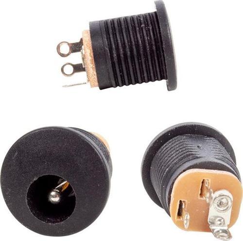 ADAPTÖR FİŞİ YUVARLAK SOMUNLU ŞASE 2.1MM  (IC-257)-Findit