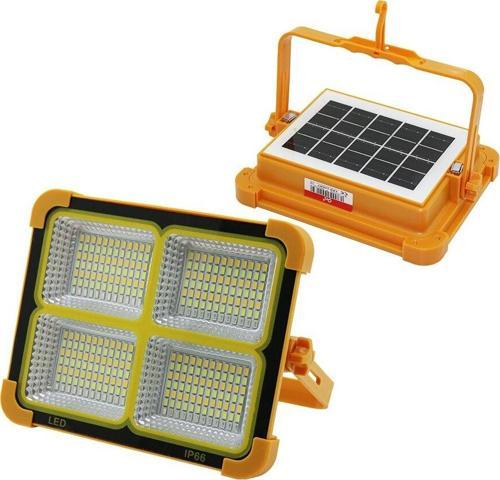 SOLAR LED LİGHT ÇAKARLI SOLAR PROJEKTÖR - POWERBANK KAMP - DIŞ MEKAN GÜNEŞ ENERJİLİ 12000mAh- 84X4=336LED (2818)