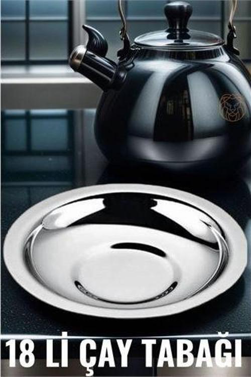 18 li Metal Çay Tabağı Veneta Design Seti