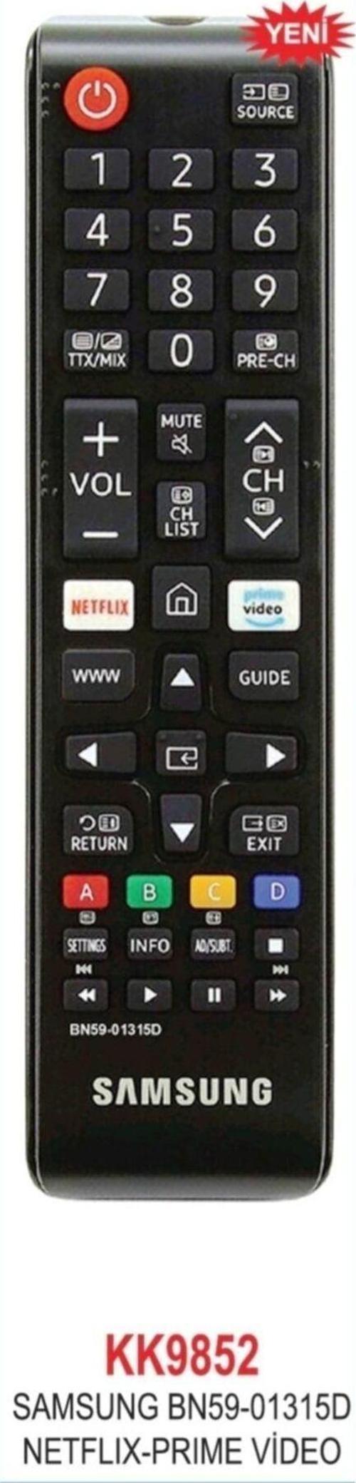 Bn59-01315d Netflıx-prıme Vd Lcd Led Tv Kumandası Kk9852-19844