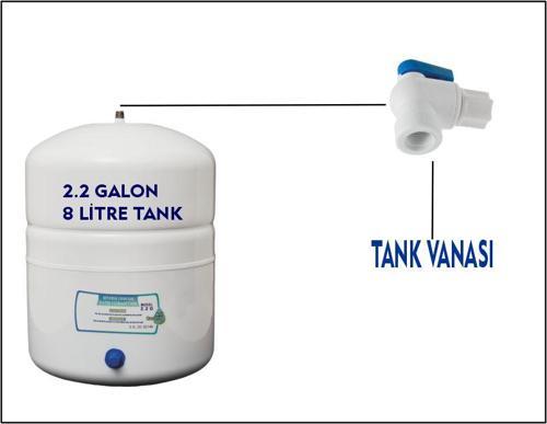 Su Arıtma Cihazları için Antibakteriyel 8Litre Temiz Su Deposu