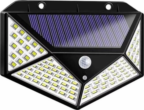 Solar Hareket Sensörlü Duvar Lambası 100 Led