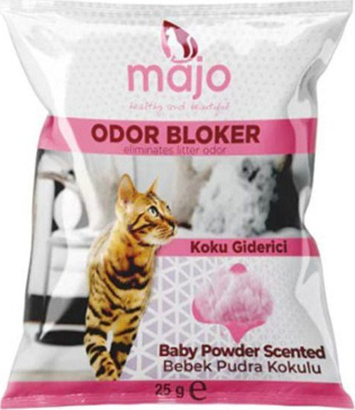 Majo Bebek Pudrası Kokulu Kedi Kumu Koku Giderici 25Gr