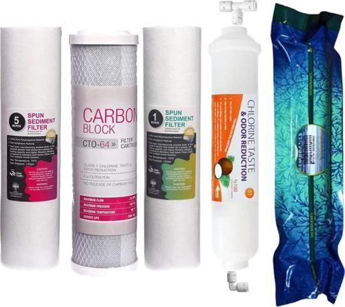 Su Arıtma Filtre Seti 5 Li Çift Spun 80 Gpd Platınum Membran