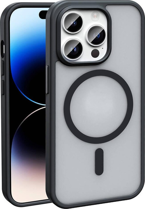 iPhone 14 Pro Max Uyumlu Kamera Korumalı Magsafe Wireless Şarj Özellikli Mat Silikon Kapak