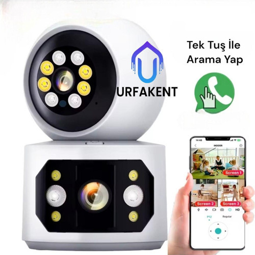 Çift Kameralı Wifi İç Ortam Kamerası O-Kam Pro Yazılım Çok Renkli