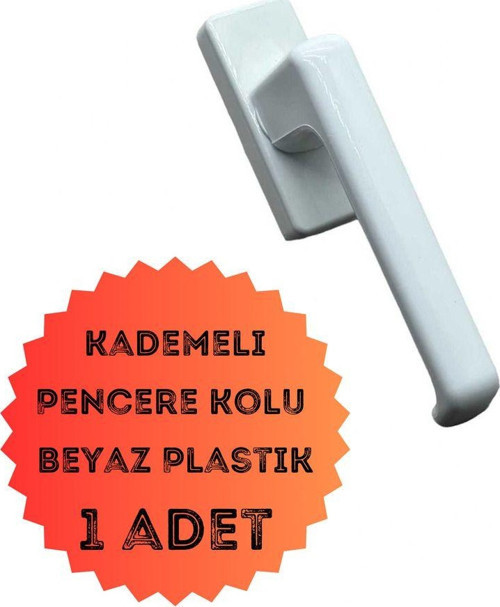 Pencere Kolu Kademeli / Plastik Beyaz 1 Adet