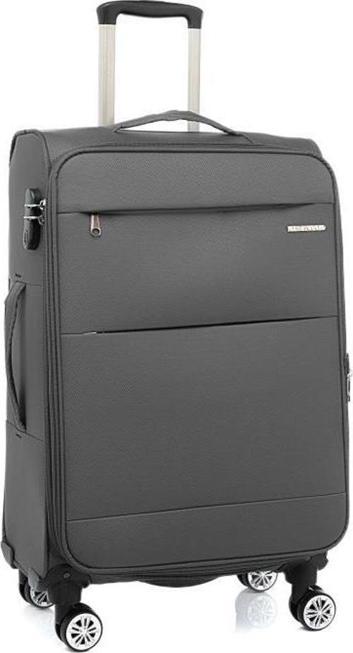 Orta Boy Lüx Kumaş Valiz Antrasit 2082