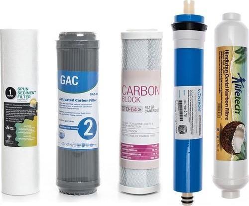 Açık Kasa Su Arıtma Cihazlarına Uyumlu 5'li Filtre Seti Vontron Membranlı