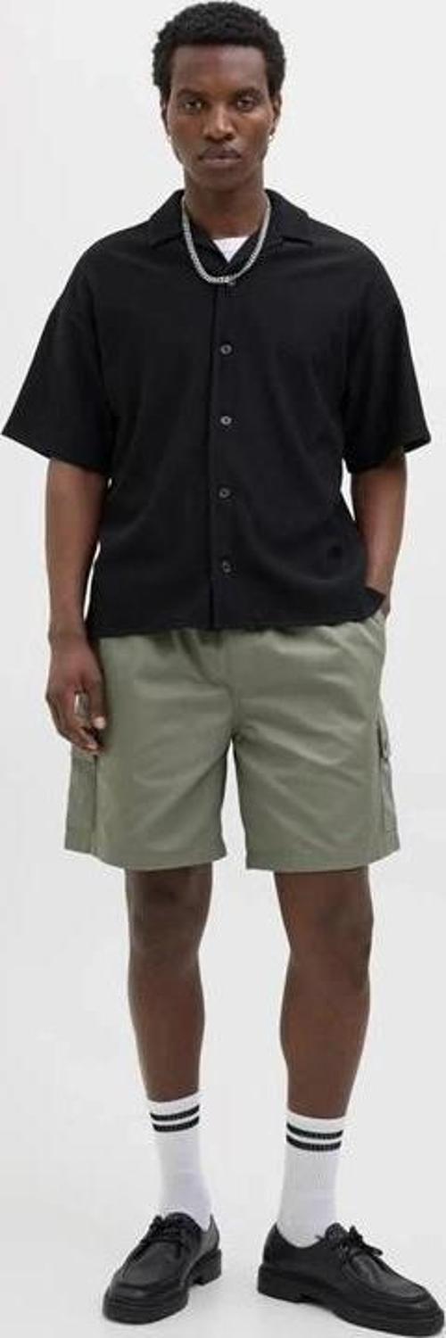 12268023 Beli Lastikli Kargo Cepli Erkek Short Haki
