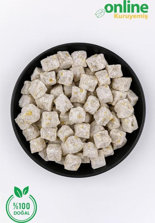 Çifte Kavrulmuş Antep Fıstıklı Pudralı Lokum 1000 gr