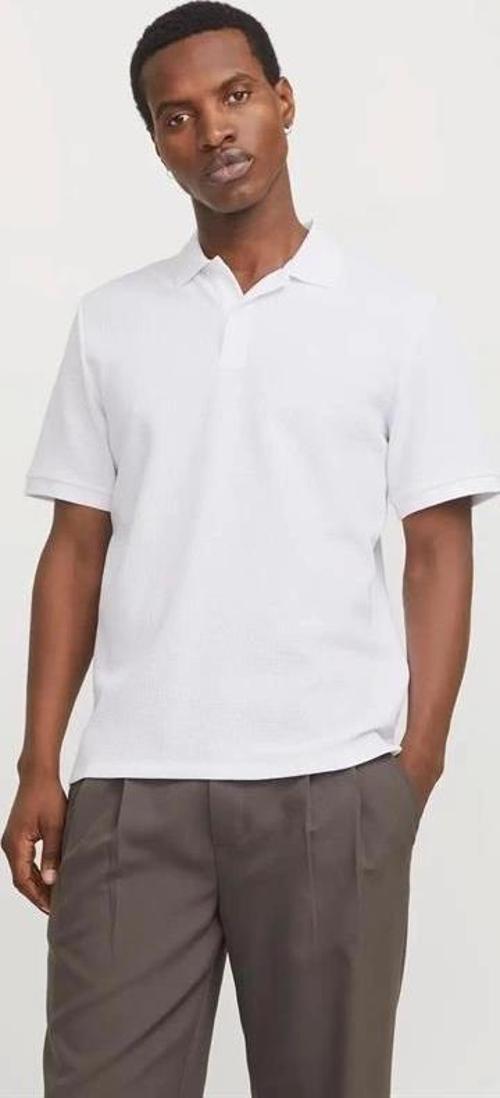 12268130 Likralı Polo Yaka Erkek Tshirt Beyaz