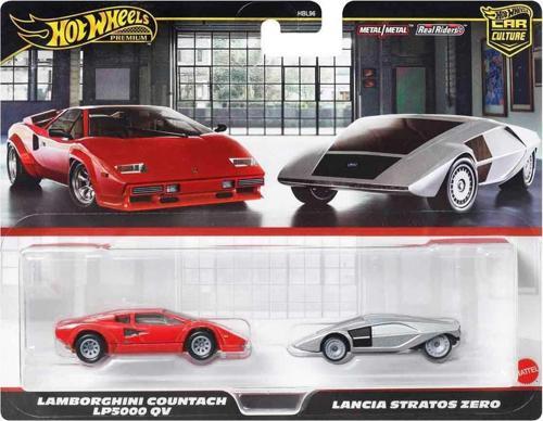 Premium Car Culture 2'li Set - Lamborghini Countach LP5000 QV & Lancia Stratos Zero (1/64)