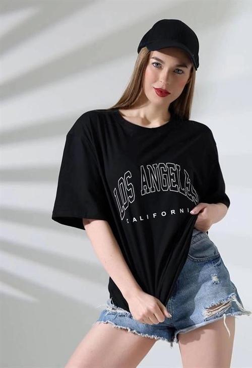 Angeles Baskılı Kadın T-Shirt