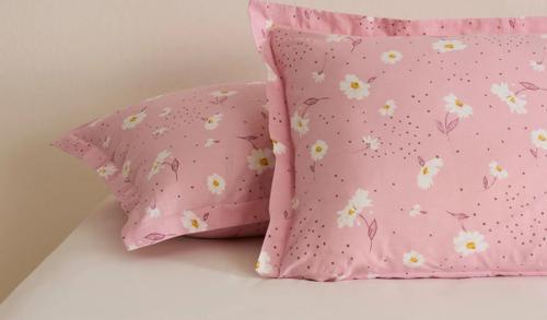 Daisy 2'li Yastık Kılıfı Pembe 50x70