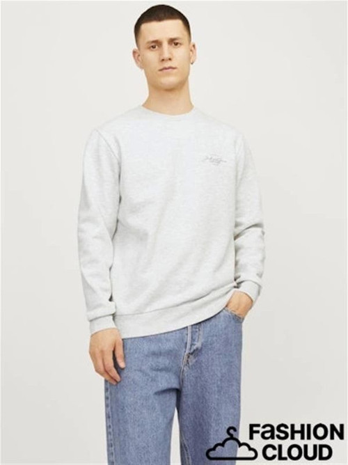 Üç İplik Küçük Baskılı Erkek Sweatshirt