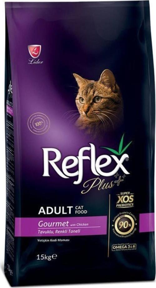 Plus Tavuklu Renkli Taneli Yetişkin Kedi Maması 15kg.