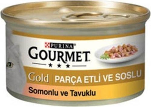 Gold Somonlu Ve Tavuklu Kedi Konservesi 85 Gr 24 Adet