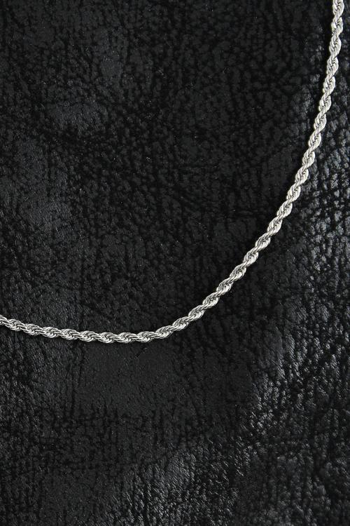 Bakımlı Erkek için Silver Çelik Halat Zincir Stil Kolye