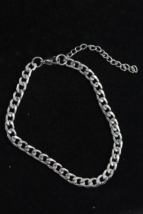 Bakımlı Erkek için Silver Çelik Klasik Stil Bileklik