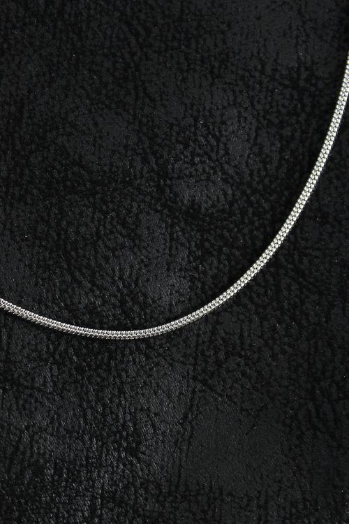 Bakımlı Erkek için Silver Çelik Örme Zincir Stil Kolye