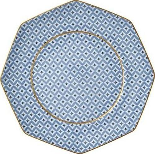 Regency Damask Mavi Tekli Ekmek Tabağı 17cm