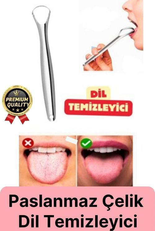 Özel Üretim Ferah Nefes Paslanmaz Çelik Standart Boy Sıyırıcı Aparat Dil Temizleyici Ağız Bakım