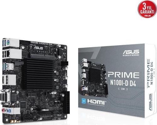 Prime N100I-D D4-CSM Intel N100  DDR4 3200Mhz Mini ITX Anakart