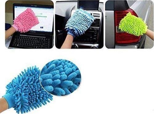 Mikrofiber Araç Yıkama Eldiveni Çizmez Oto Motorsiklet Bakım Süngeri Araba Temizleme Bezi Mop Havlu