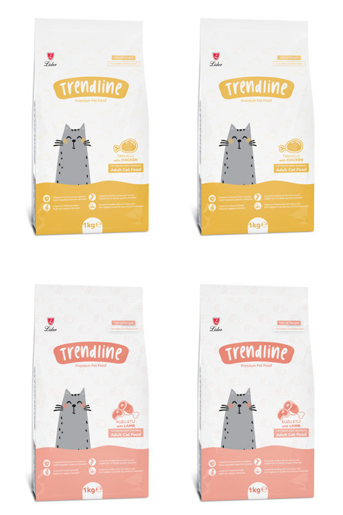 Tavuklu-Kuzu Etli Kedi Maması 1000 gr X 4 kg