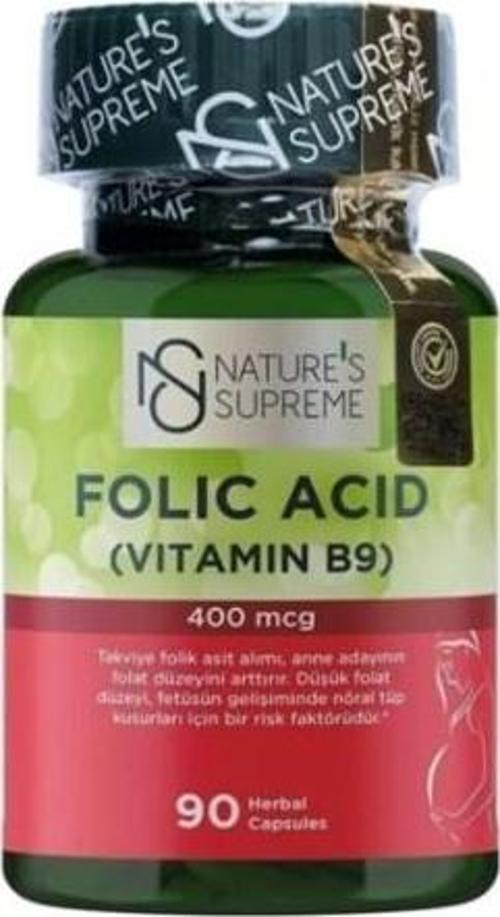 's Supreme Folic Acid 400 Mcg 90 Kapsül