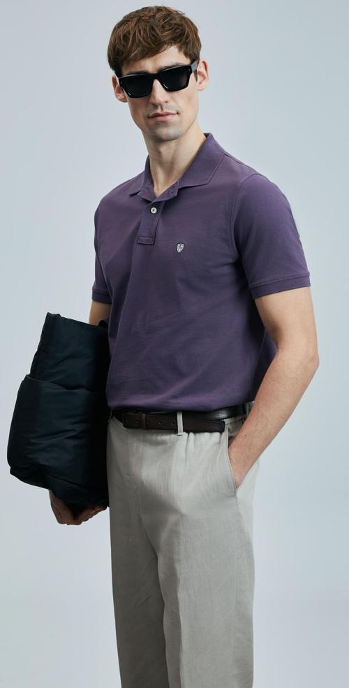 Erkek Laon Smart Polo T-Shirt 111040206 Mürdüm