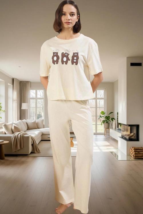 Pamuklu Pijama Takımı Rahat Regular Kalıp Boru Paça Kaliteli İşçilik