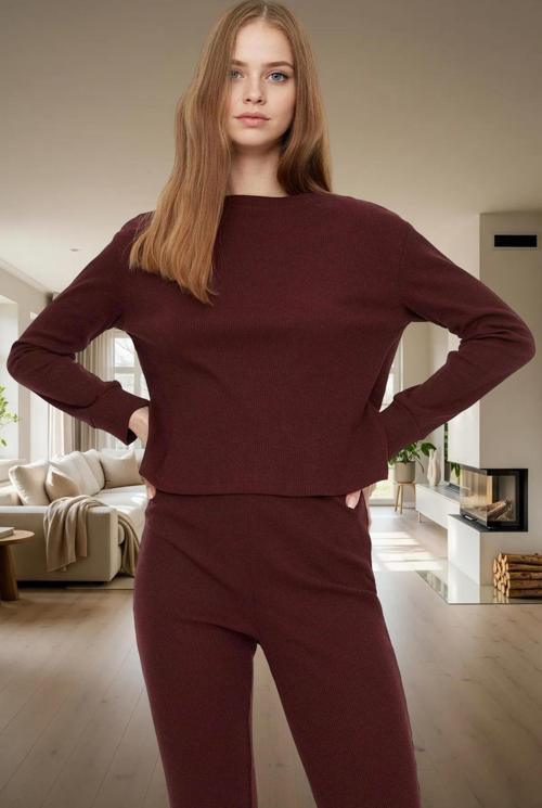 Rahat Kalıp 2'li Pijama Takımı Kaşkorse Örme Pamuklu Özel Tasarım Premium Kalite