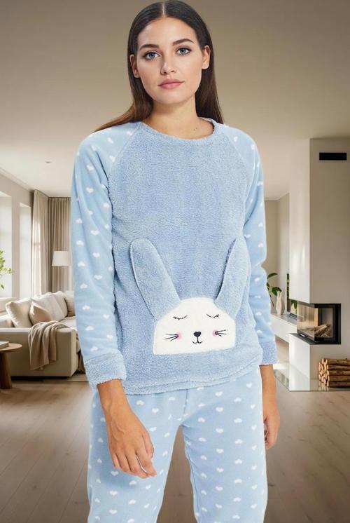 3lü Rahat Uyku Seti Kalpli Polar Pijama Takımı Kış İçin Mükemmel Ve Şık Konforlu Kesim