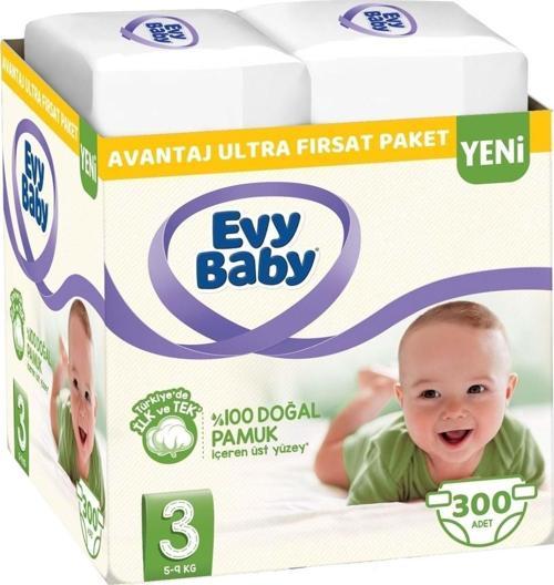 Bebek Bezi Beden:3 (5-9kg) Midi 300 Adet Avantaj Ultra Fırsat Pk