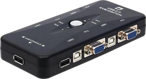 4 Port Usb Manuel Butonlu Kwm Switch