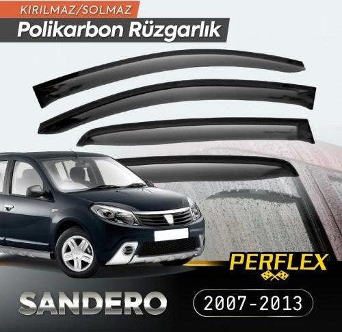 Dacia Sandero 2007-2013 Cam Rüzgarlığı V2 Düz
