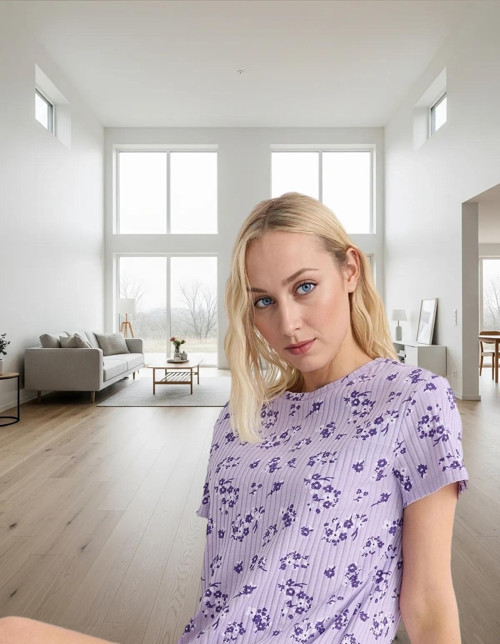 Yazlık Çiçekli Kaşkorse Pijama Takımı; Nefes Alan Rahat Kumaş Mükemmel Uyum