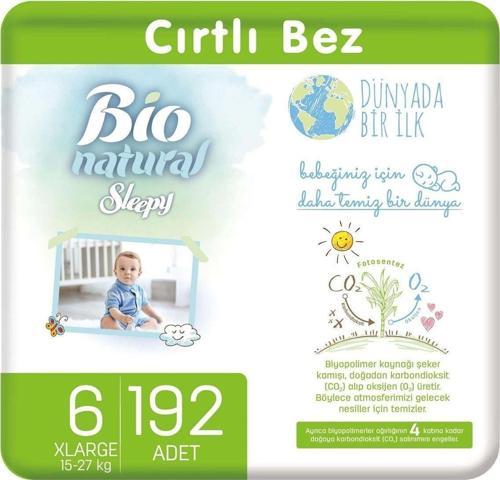 Bio Natural Bebek Bezi 6 Numara Xlarge 192 Adet