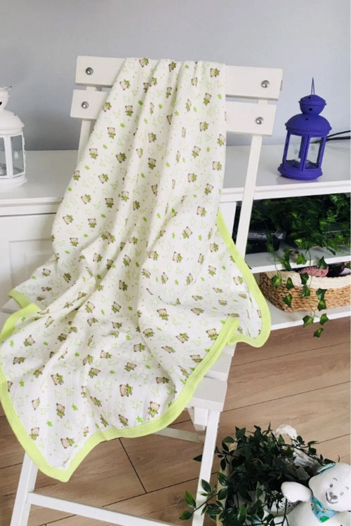 Tek Katlı Pamuklu 80X90 Kundak Battaniye Bebek Çoçuk Battaniye