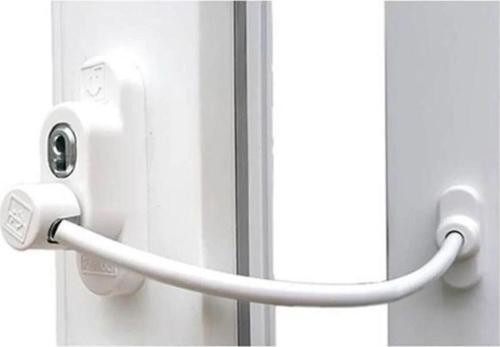 Çelik Halatlı Kablolu Pvc Pencere Emniyet Çocuk Güvenlik Kilidi (5)