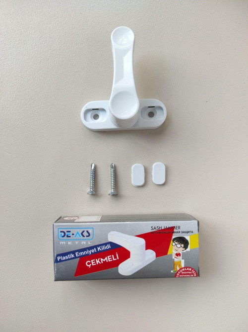 Pvc Kapı Pencere Pimapen Çocuk Emniyet Kilidi Hırsız Güvenlik Mandalı Plastik 5 Adet