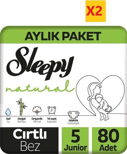 Natural Cırtlı Bez Junior 5 No 2x80 160 Adet