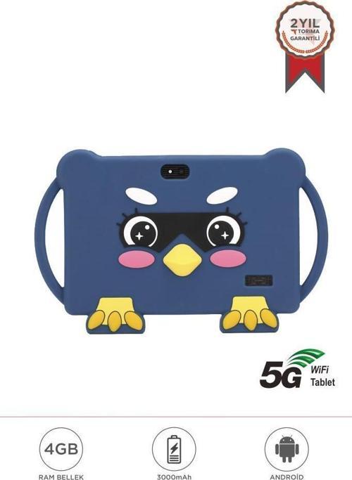 T13 Mavi 4GB +128 GB Tablet Android 13 Çocuk Tableti Kılıf Hediyeli