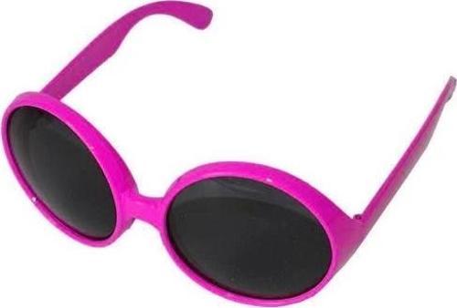 Yuvarlak Yeşilçam 80 Li 90 Lı Yıllar Parti Gözlüğü Retro Pembe Renk